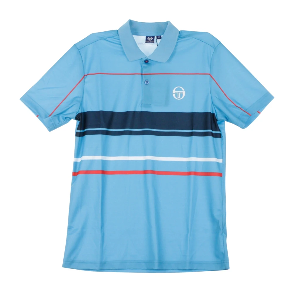 Sergio Tacchini Hemelsblauw Poloshirt voor Mannen Blue Heren