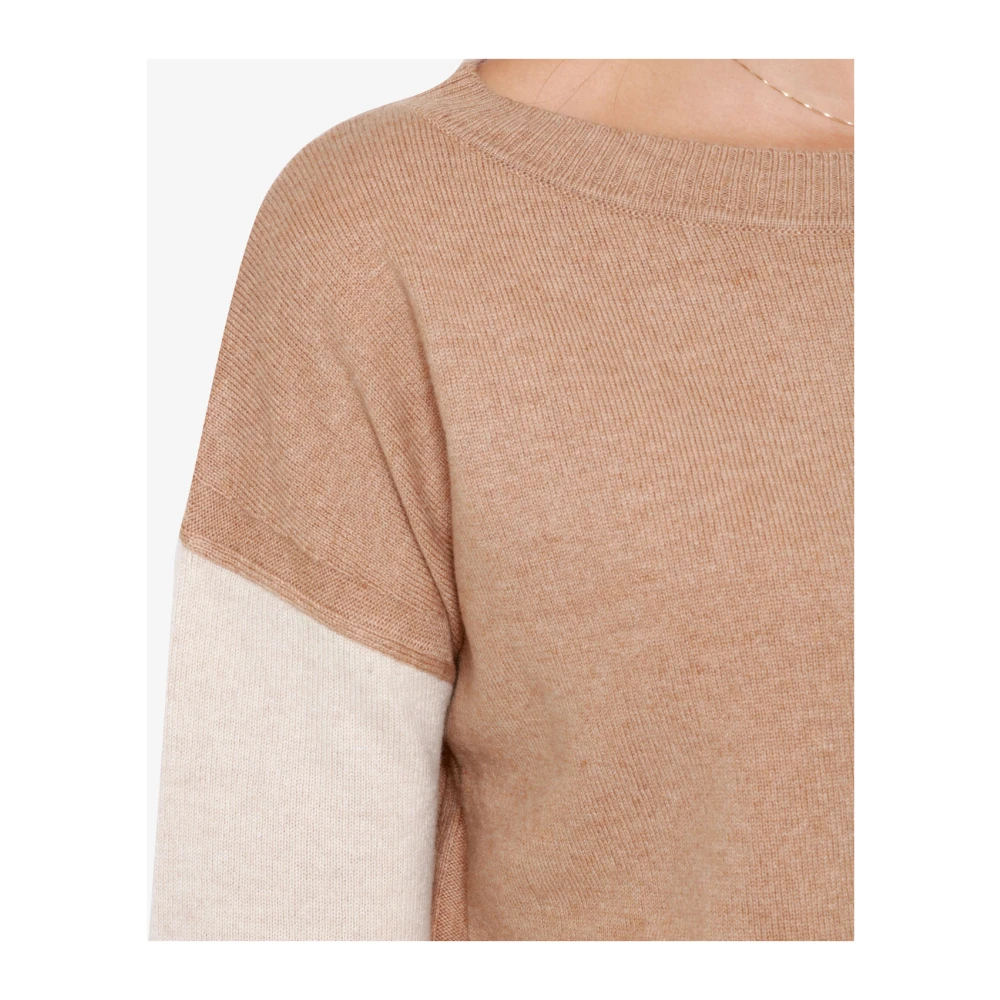 Pennyblack Kleur Blok Wollen Trui Brown Dames