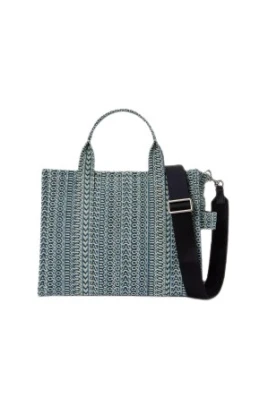 Washed Monogram Denim Medium Tote Bag