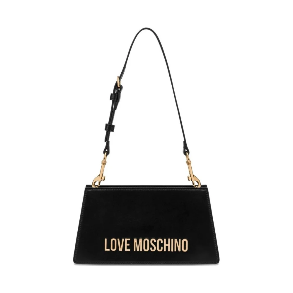 Love Moschino Women's Black Shoulder Bags, One Size, Shoulder Bag With Metal Logo