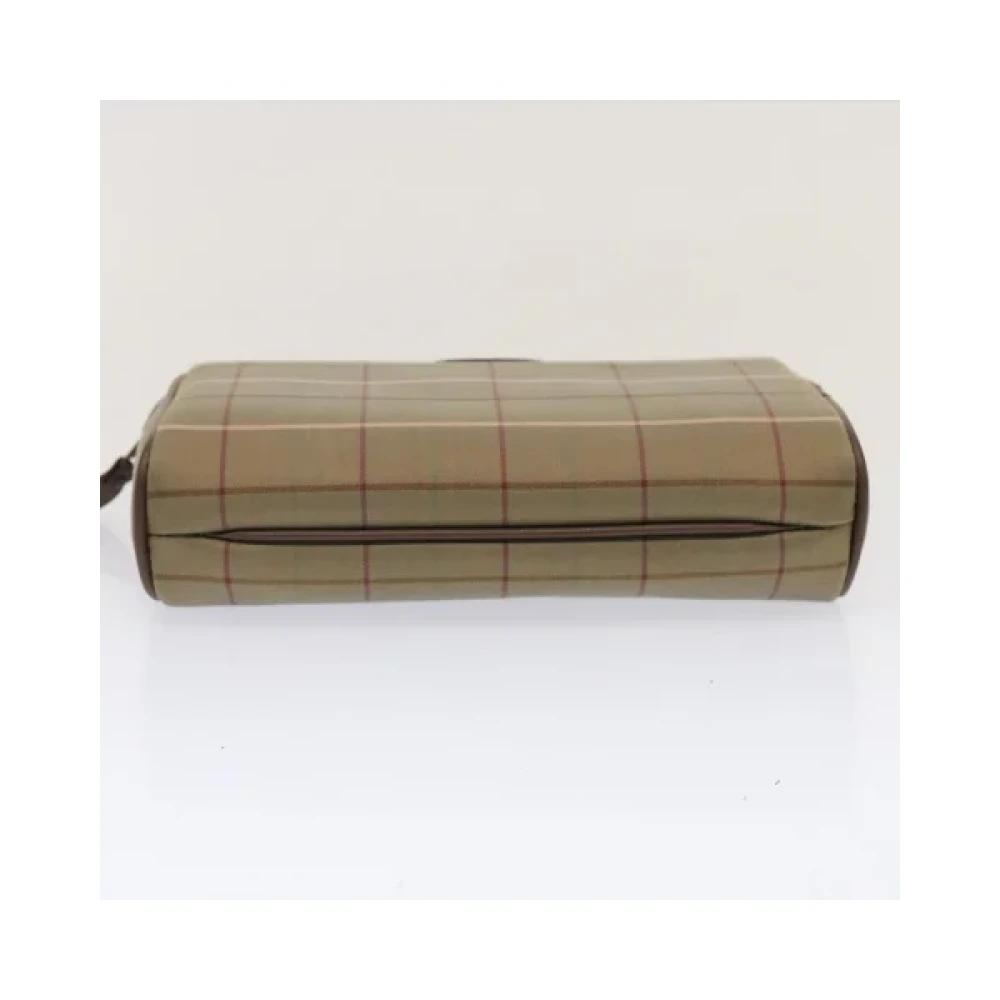Burberry Vintage Pre-owned Canvas clutches Beige Dames