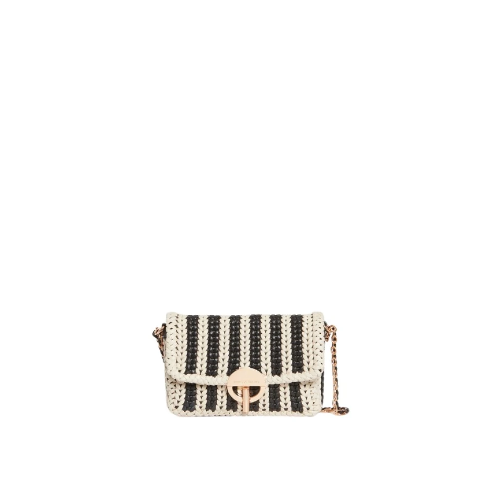 Vanessa Bruno Moon Nano Zwart en Wit Schoudertas Multicolor Dames