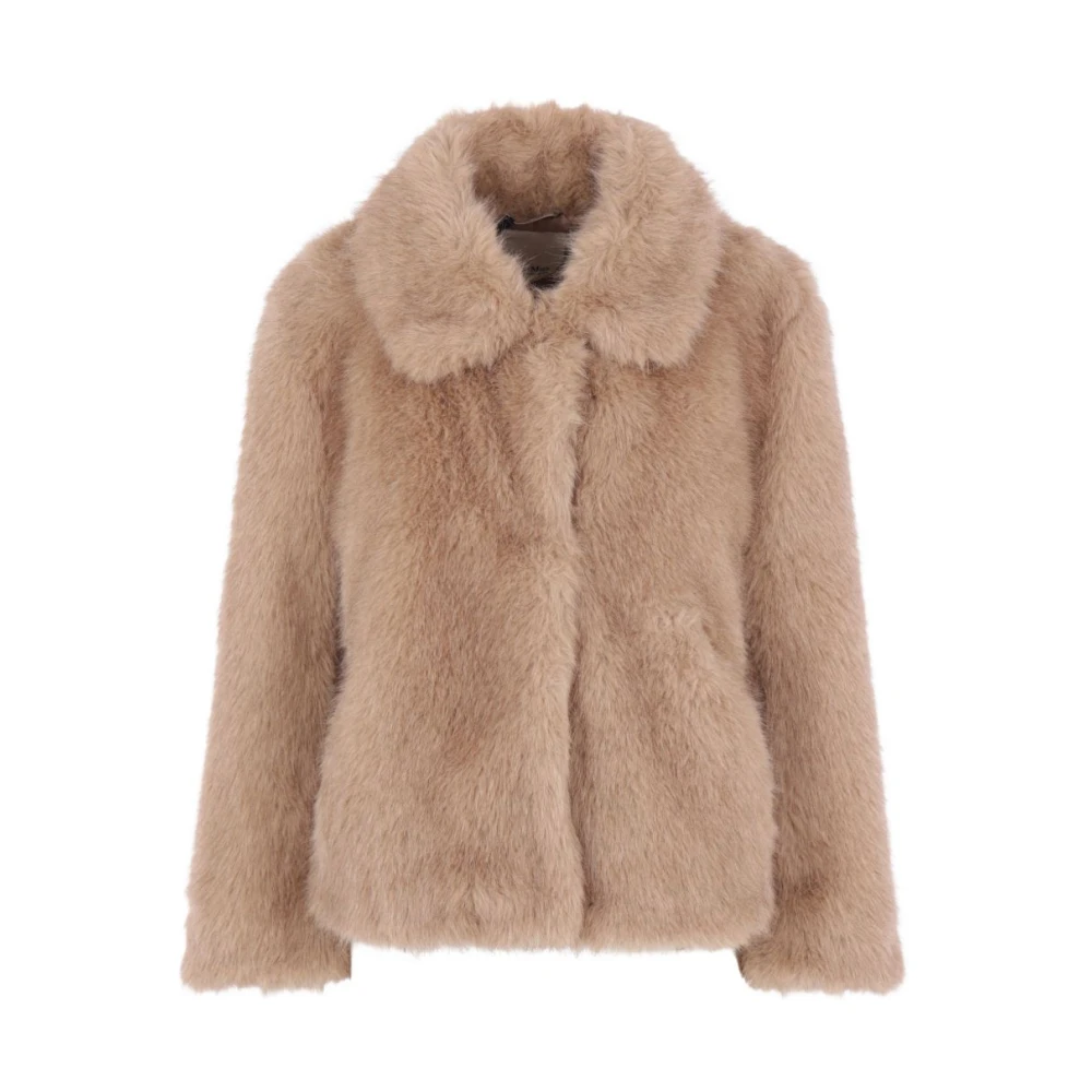 Max Mara , Faux Fur & Shearling Jackets, Female, Yellow, 2XS, Faux Fur Shearling Jackets