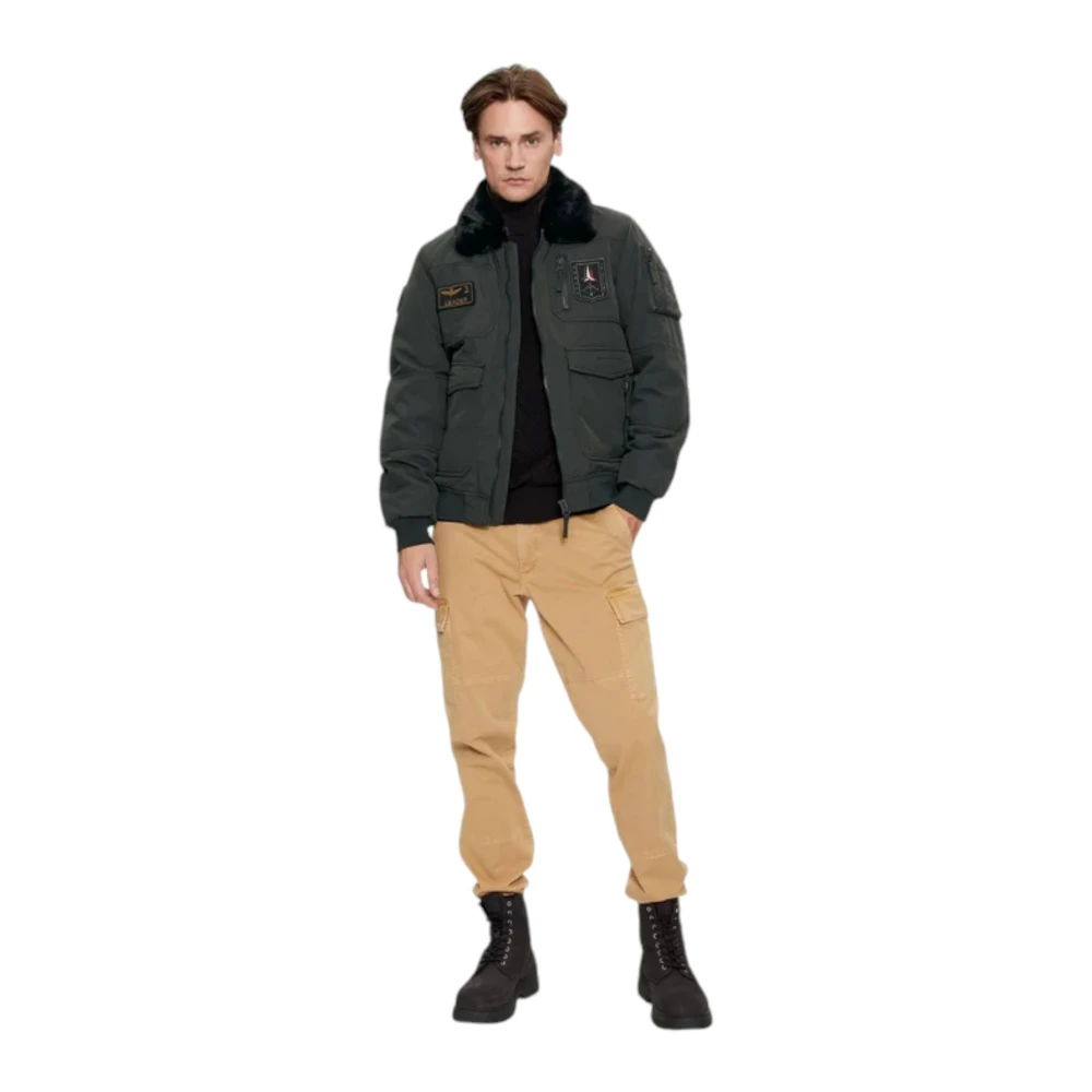 aeronautica militare Stijlvolle Bomberjack Green Heren