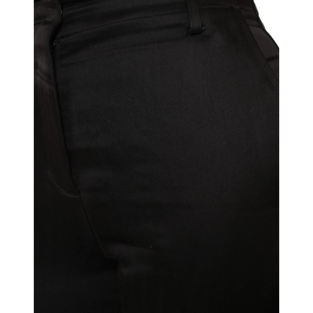 Ermanno Scervino Zwarte capribroek met hoge taille Black Dames
