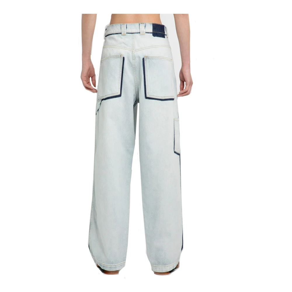Maison Margiela Wijde Spijkerbroek Mannen Italië Blue Dames