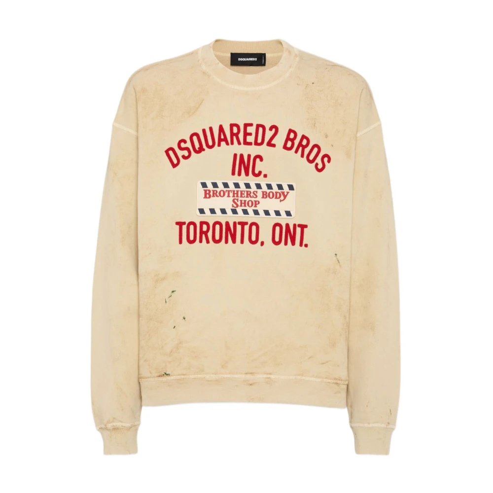 Dsquared2 Men's Beige Sweatshirts, L, Jumpers