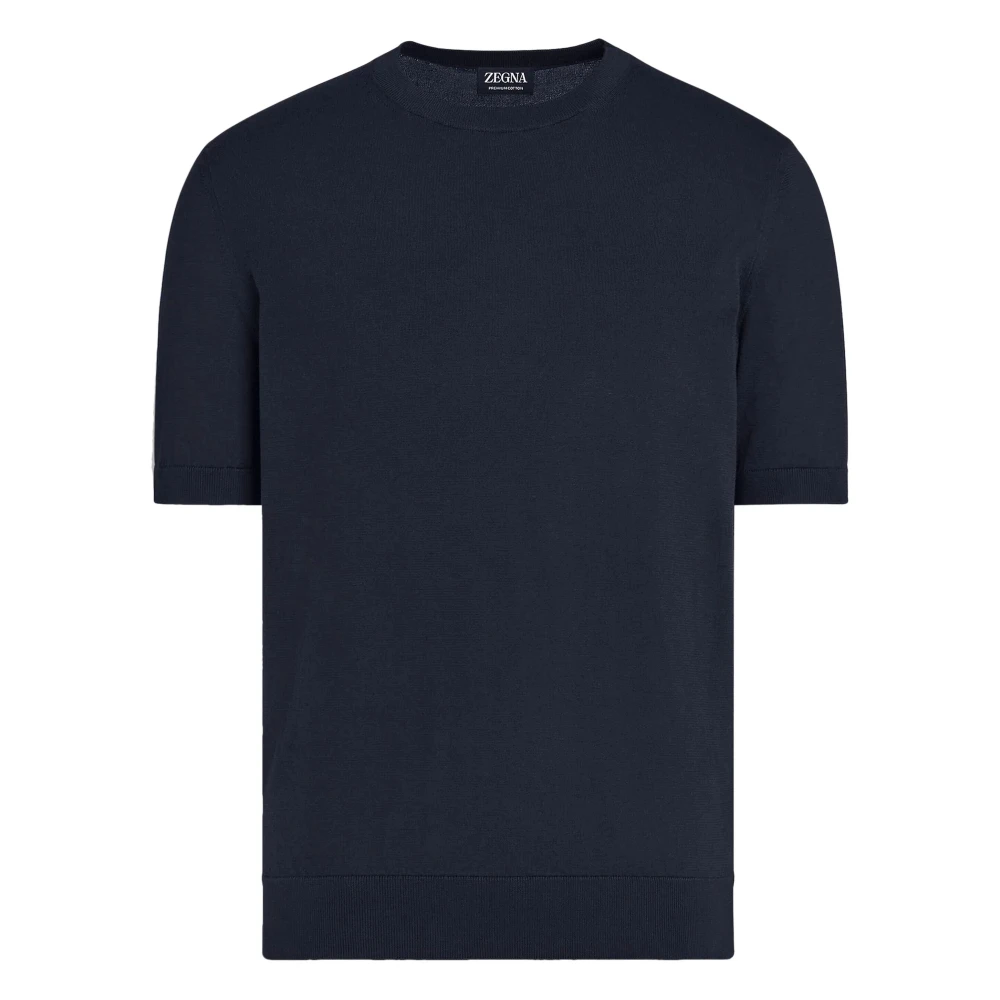 Ermenegildo Zegna Casual Katoenen T-shirt Blue Heren