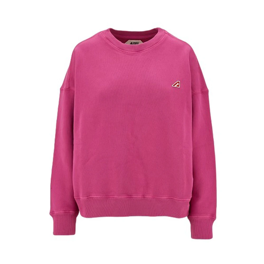 Autry Logo Sweatshirt in Fuchsia Pink Dames