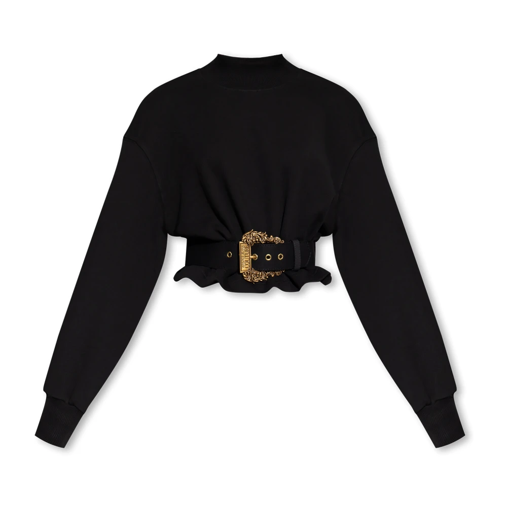Versace Jeans Couture Oversized sweatshirt Black Dames