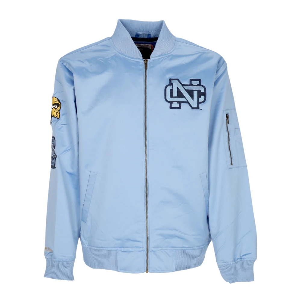 Mitchell & Ness Ncaa Lichtgewicht Satijnen Bomberjack Blue Heren