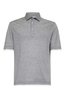 polo-en-soie-et-coton-gris