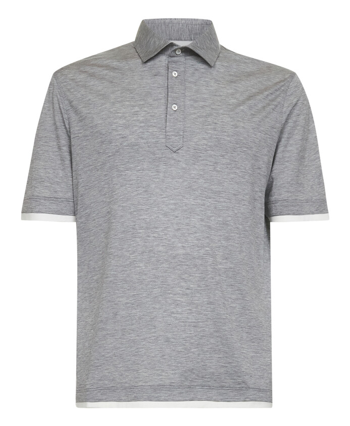 polo-en-soie-et-coton-gris