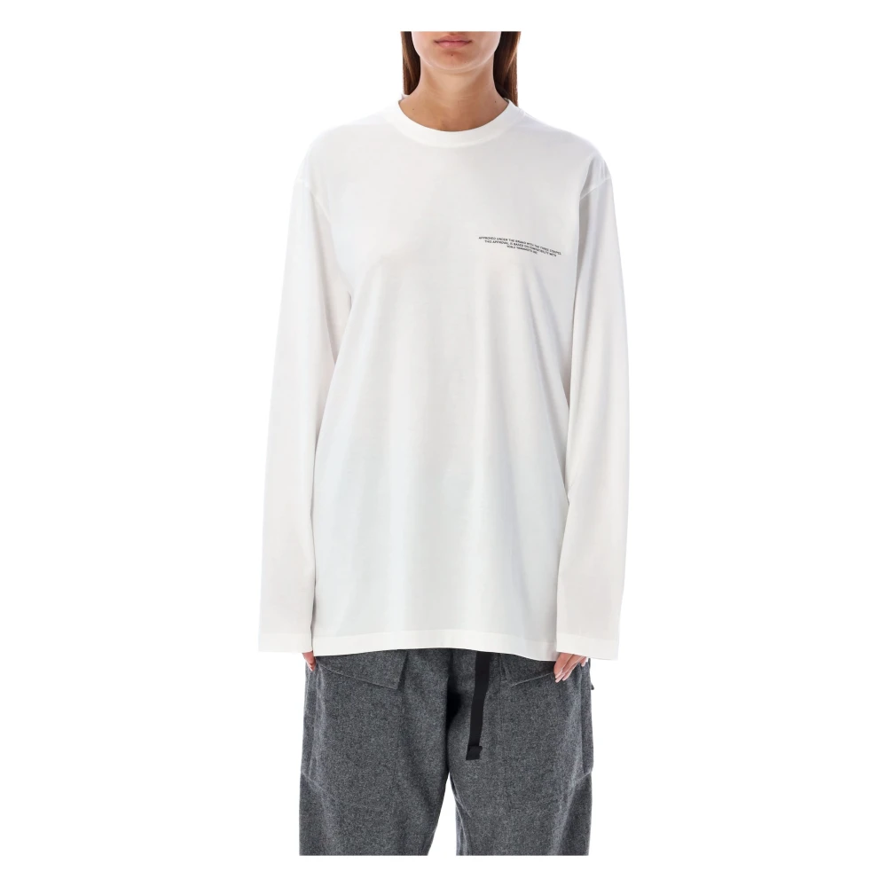 Y-3 Reflecterend Logo T-Shirt Wit White Dames