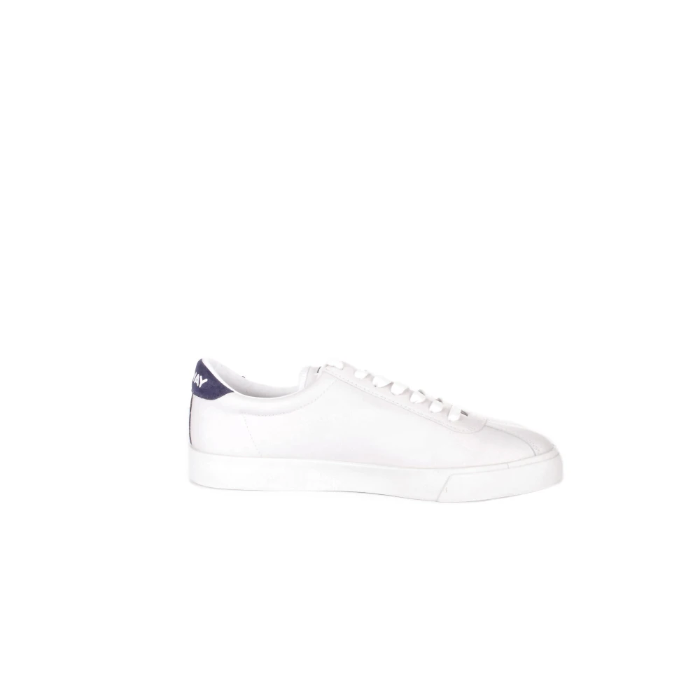 K-way Stijlvolle witte sneakers met blauw detail White Heren