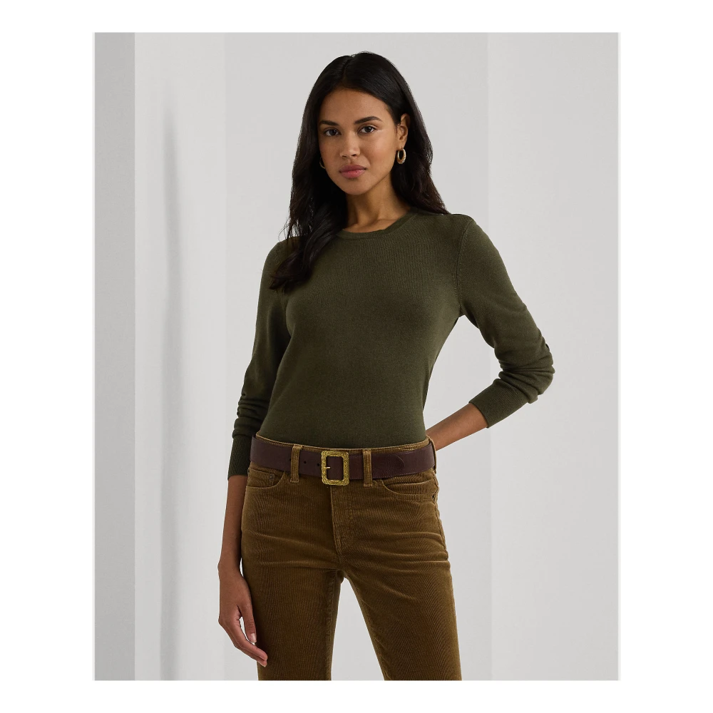 Ralph Lauren Katoenen Blend Trui Green Dames