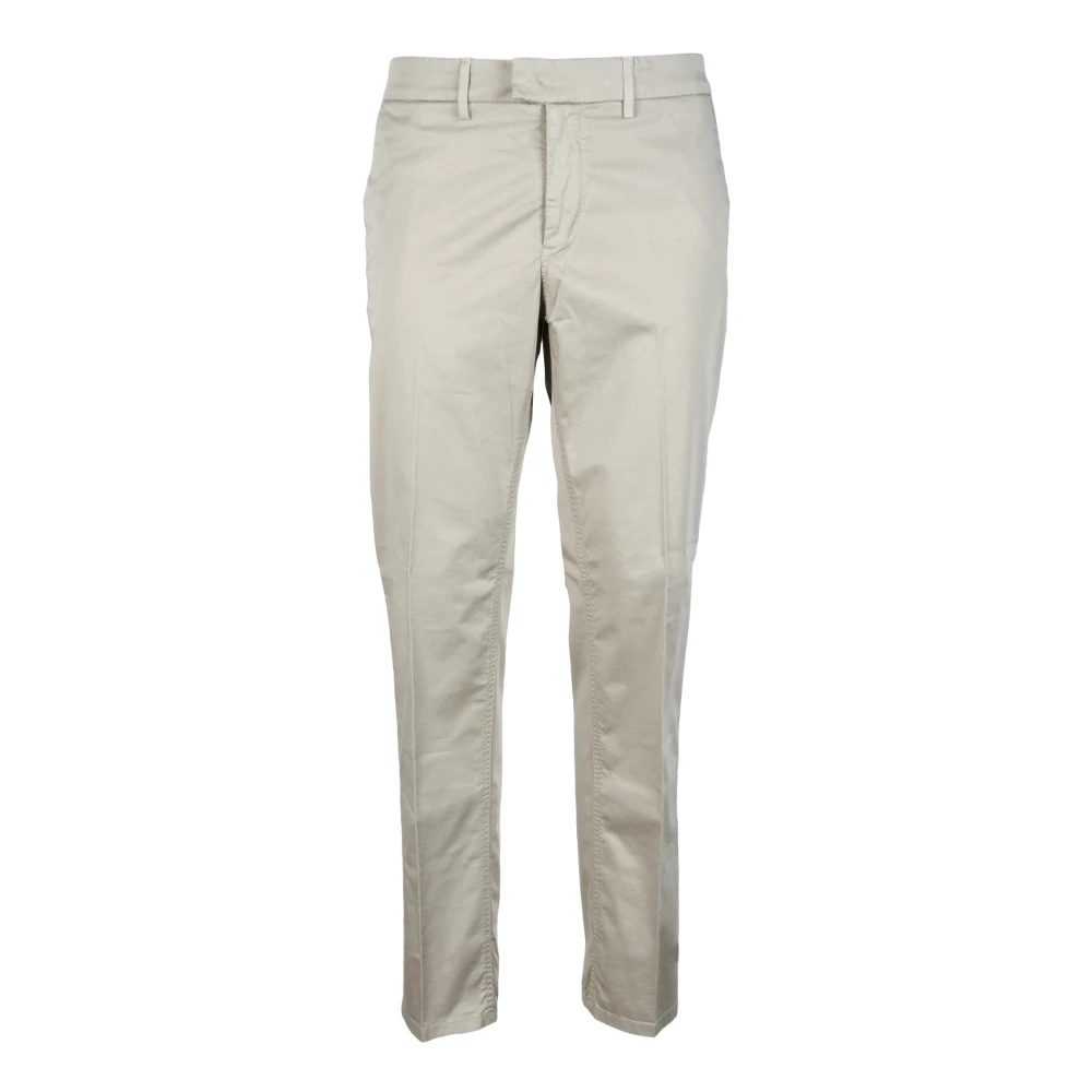 Dondup Katoen Elastaan Broek met Zakken Beige Heren