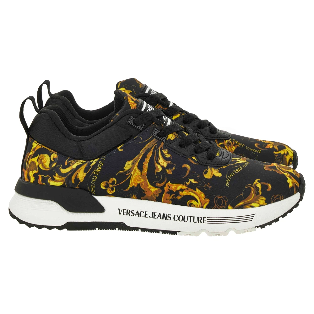 Versace Baroque Printed Sneaker Heren Schoenen Zwart