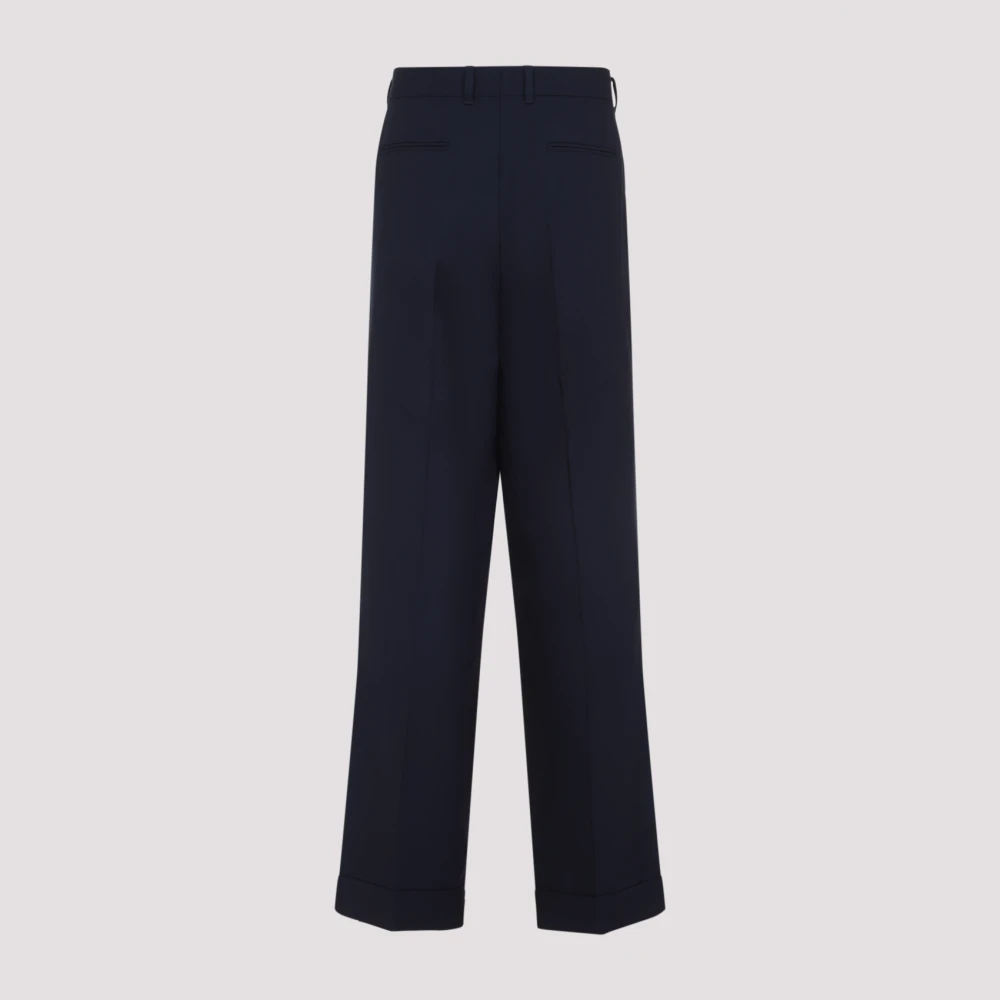 Casablanca Navy Front Plooi Broek Blue Heren