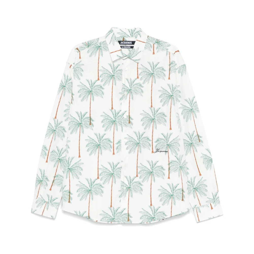 Jacquemus Overhemd met Grafische Print en Knopen White Heren
