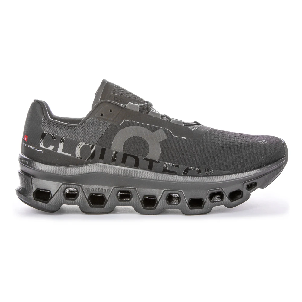 On Running Men's Gray Black Cloudmonster Bounce Runners - Running Shoes - 6 Uk - Sport