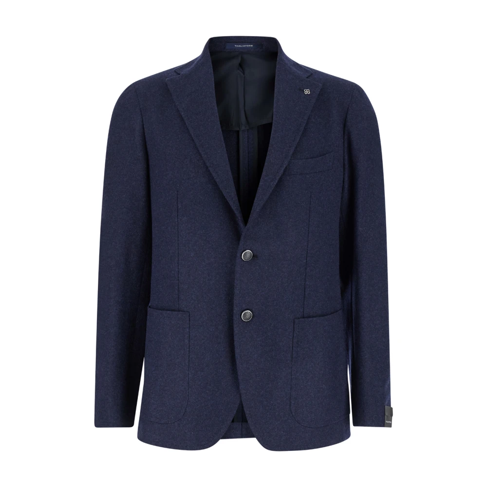 Tagliatore Montecarlo Jersey Melange Jassen Blue Heren