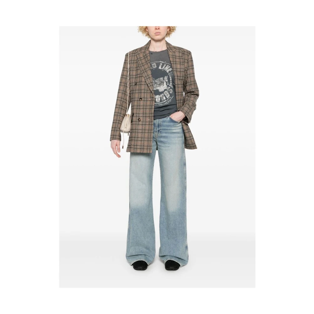 7 For All Mankind Wijde Jeans Denim Blue Dames