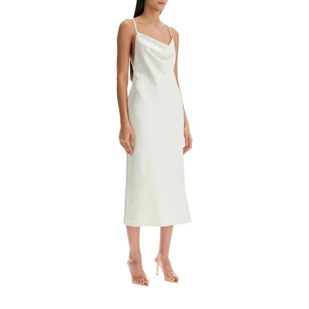 Rotate Birger Christensen Satijnen Slip Dress White Dames