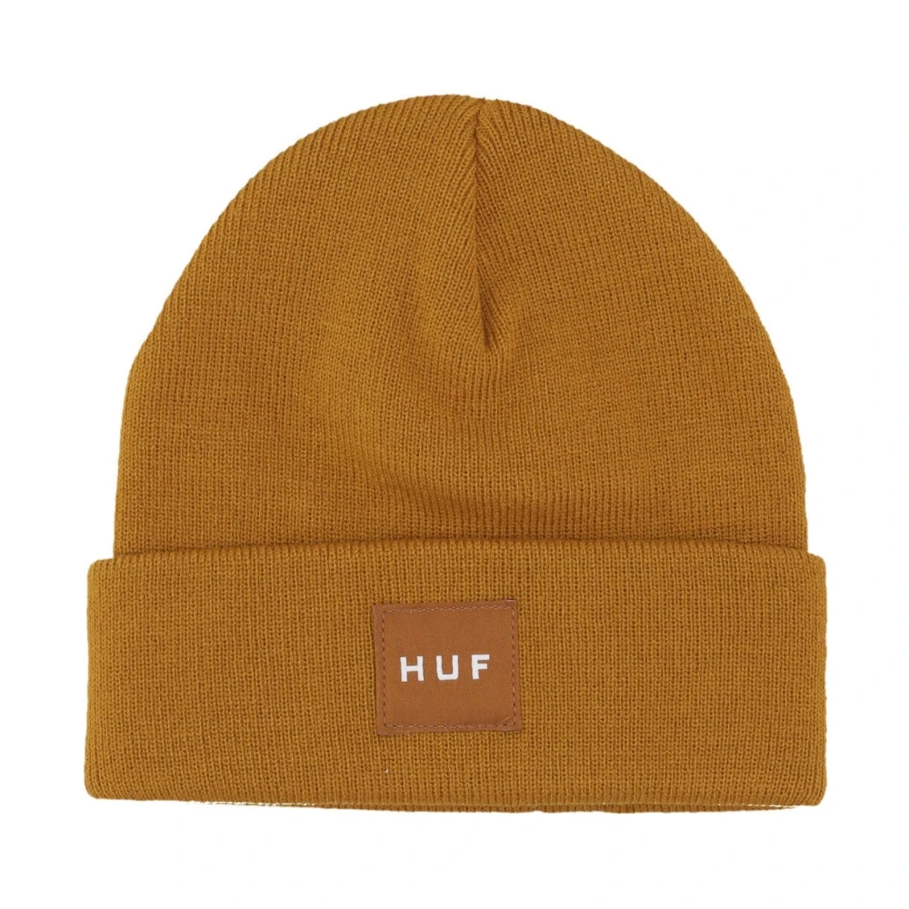 HUF Geribbelde Beanie Hoed Set Latte Beige Heren
