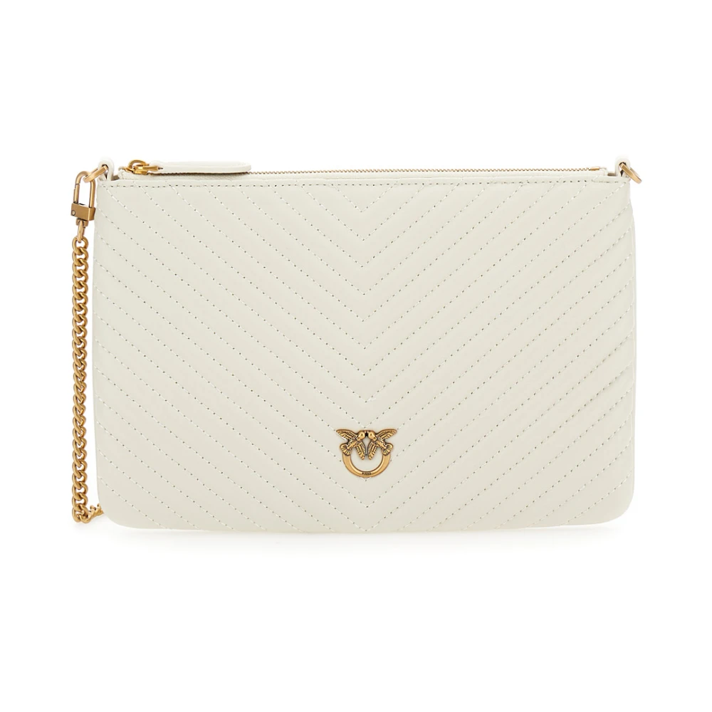 pinko Klassieke Witte Sheep Nappa Tas White Dames