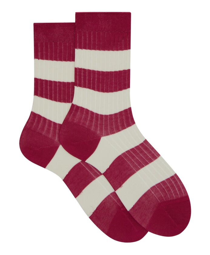 chaussettes-courtes-en-coton-cotele-fuchsia-pour-femmes-avec-motif-a-rayures-bicolore