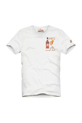 Portofino T-shirt med tryck framtill i bomull