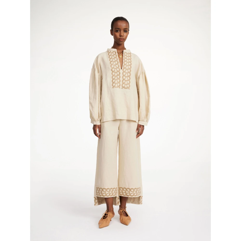 By Malene Birger Bohemian Linnen Cadmus Shirt By Herenne Birger Beige Dames