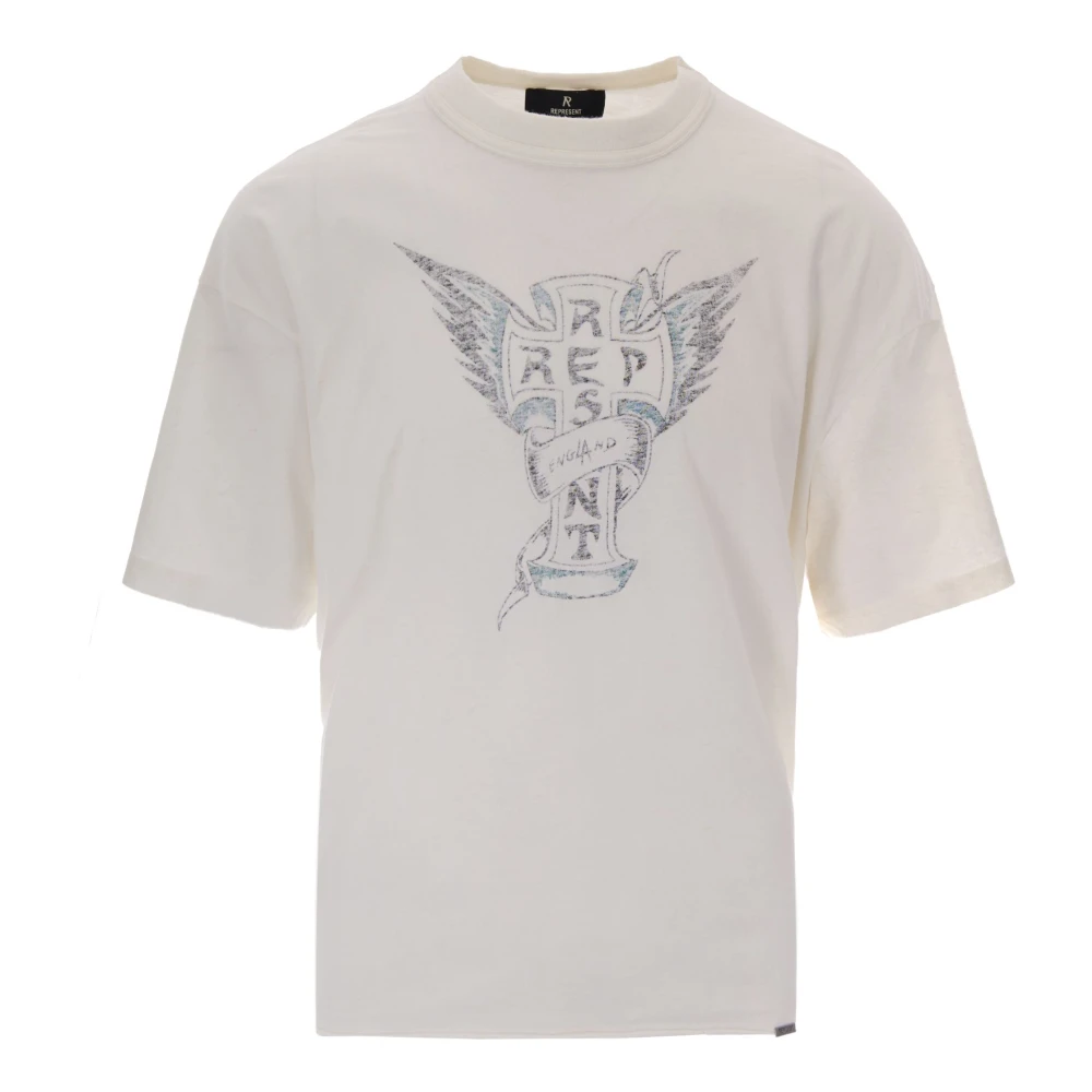 Represent Men's White T-Shirts, L, T-Shirt