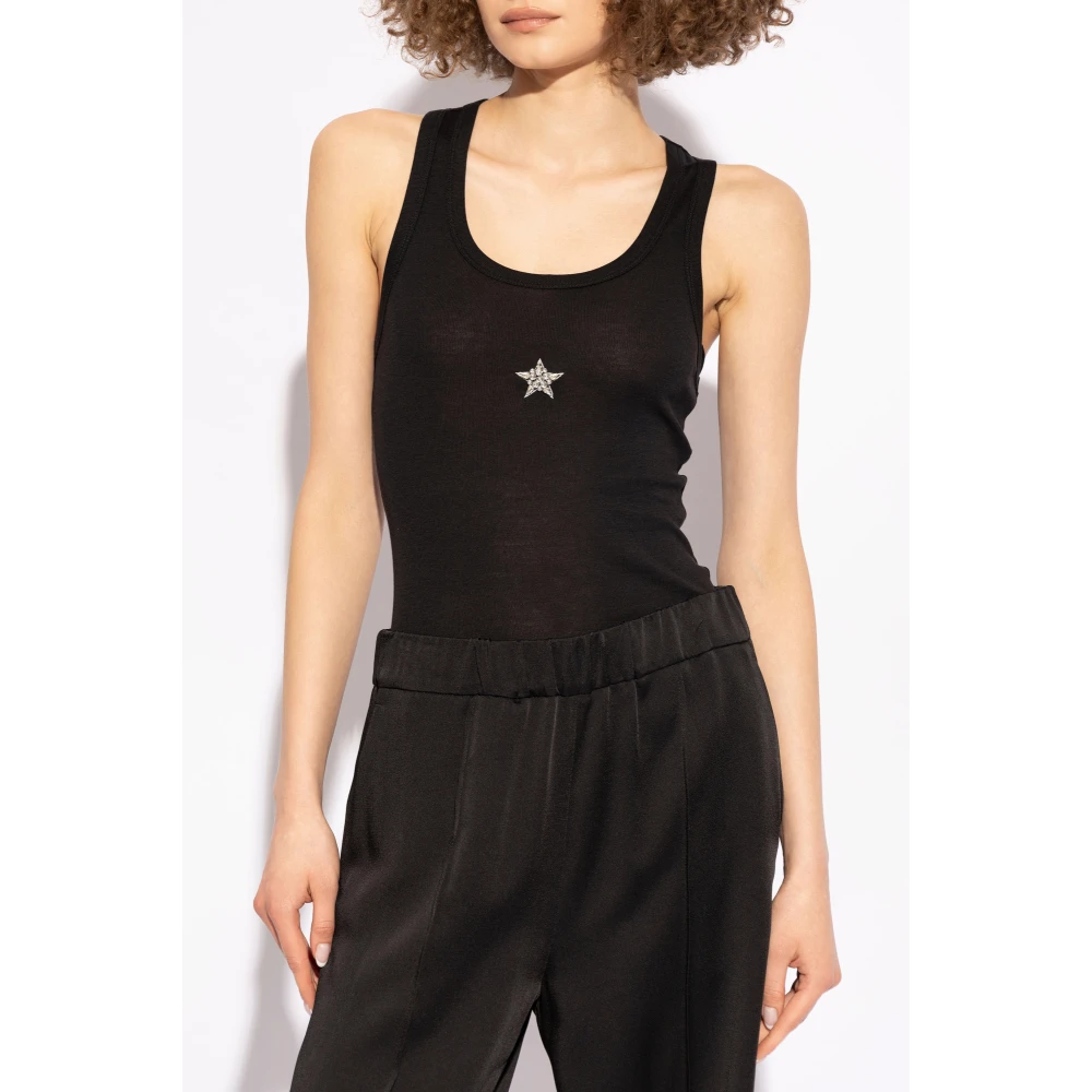 Stella Mccartney Top met applicatie Black Dames