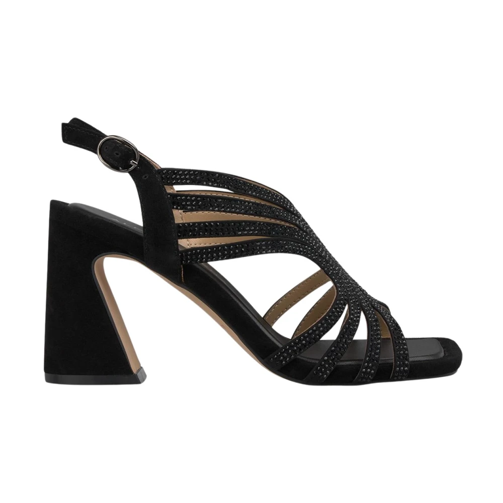 Alma En Pena Black High Heel Sandals, Female, 6 Uk, High Heeled Funnel Sandal