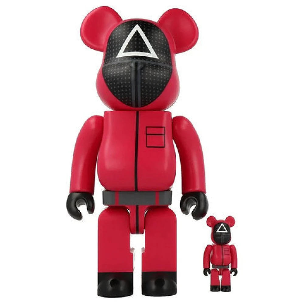 Medicom Toy Squid Game Guard Bearbrick Set Red Heren