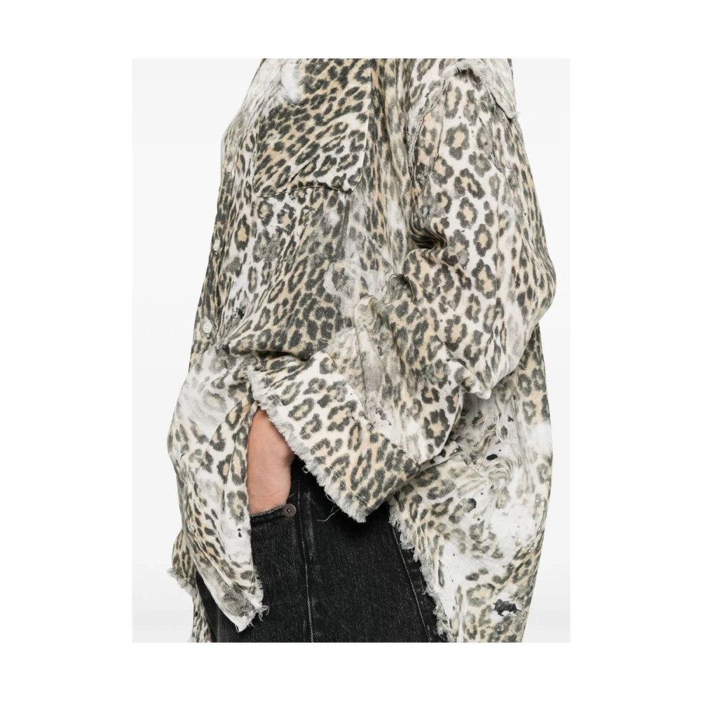 R13 Beige Geknoopte Drop Shoulder Shirt Beige Dames