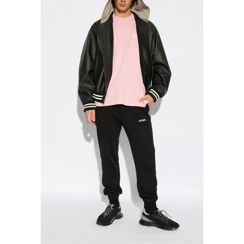 Represent Owners Club Script T-Shirt Pink Heren