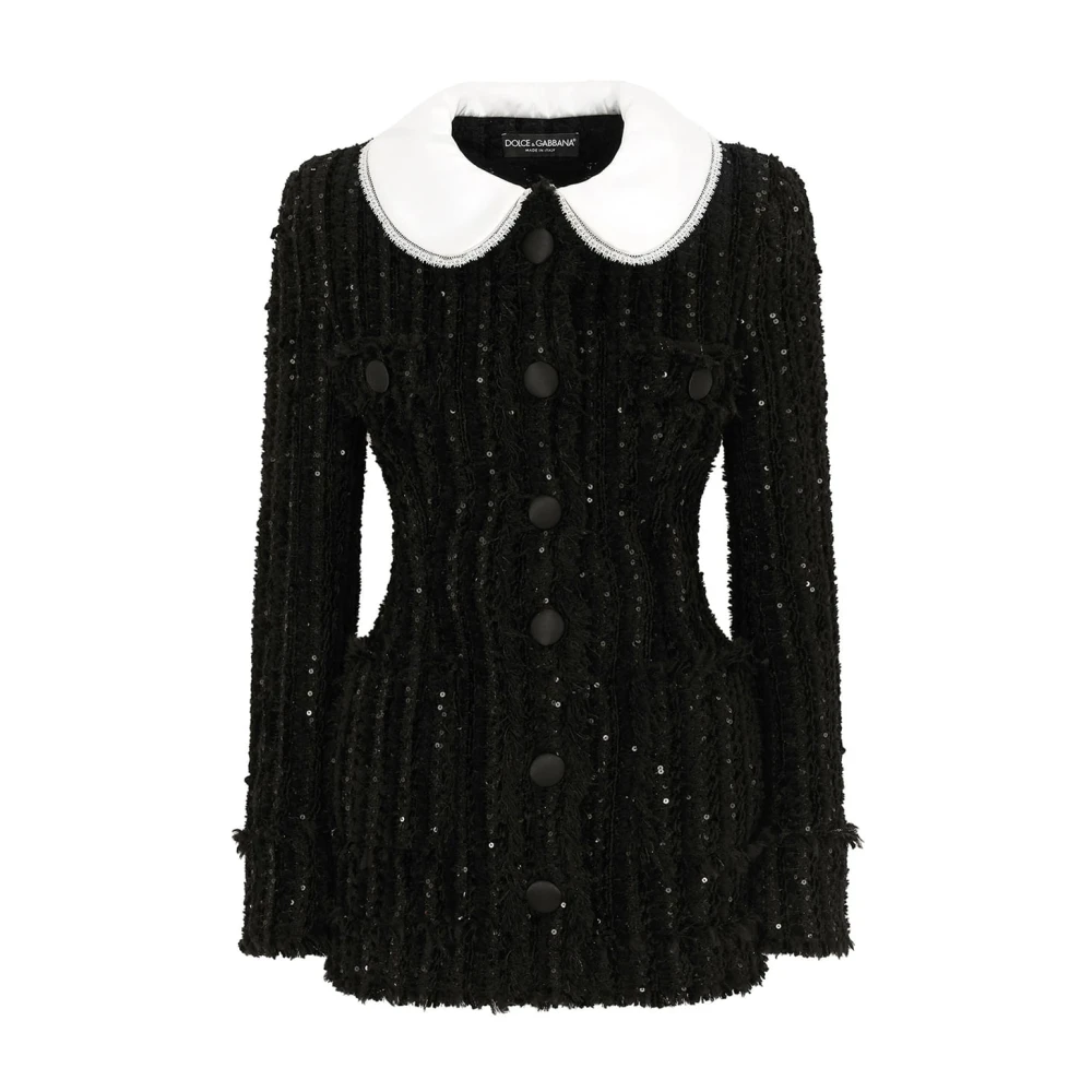 Dolce & Gabbana Stijlvolle Jas voor Mannen Black Dames