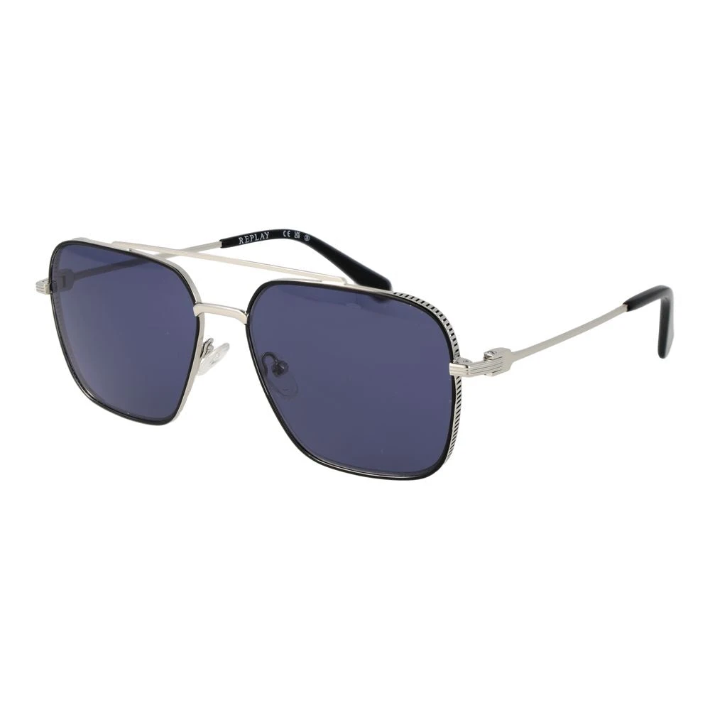 Replay Men's Gray Silver Metal Sunglasses