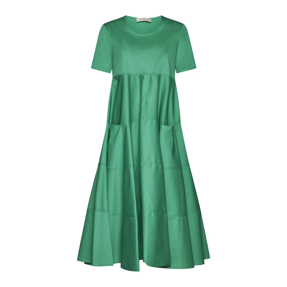 Blanca Vita Elegante jurk met tasche ruota b Green Dames