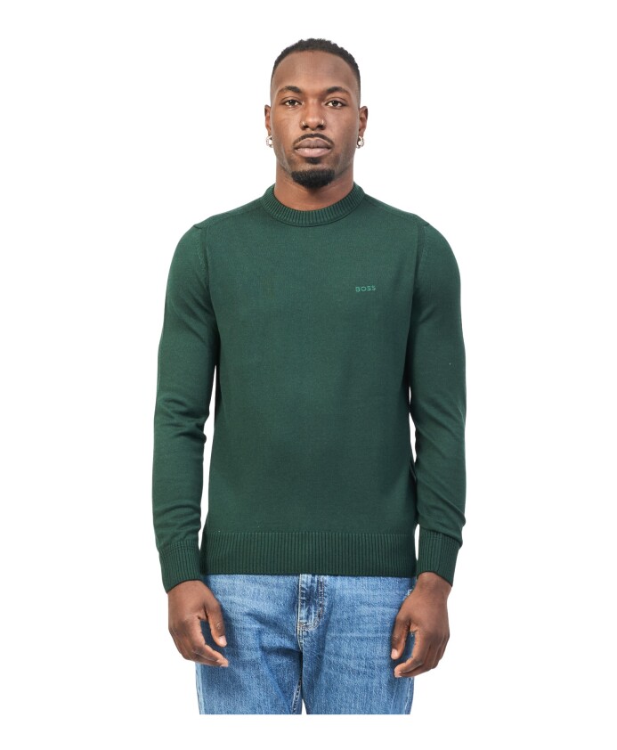 pull-vert-coupe-droite-coton-cotele