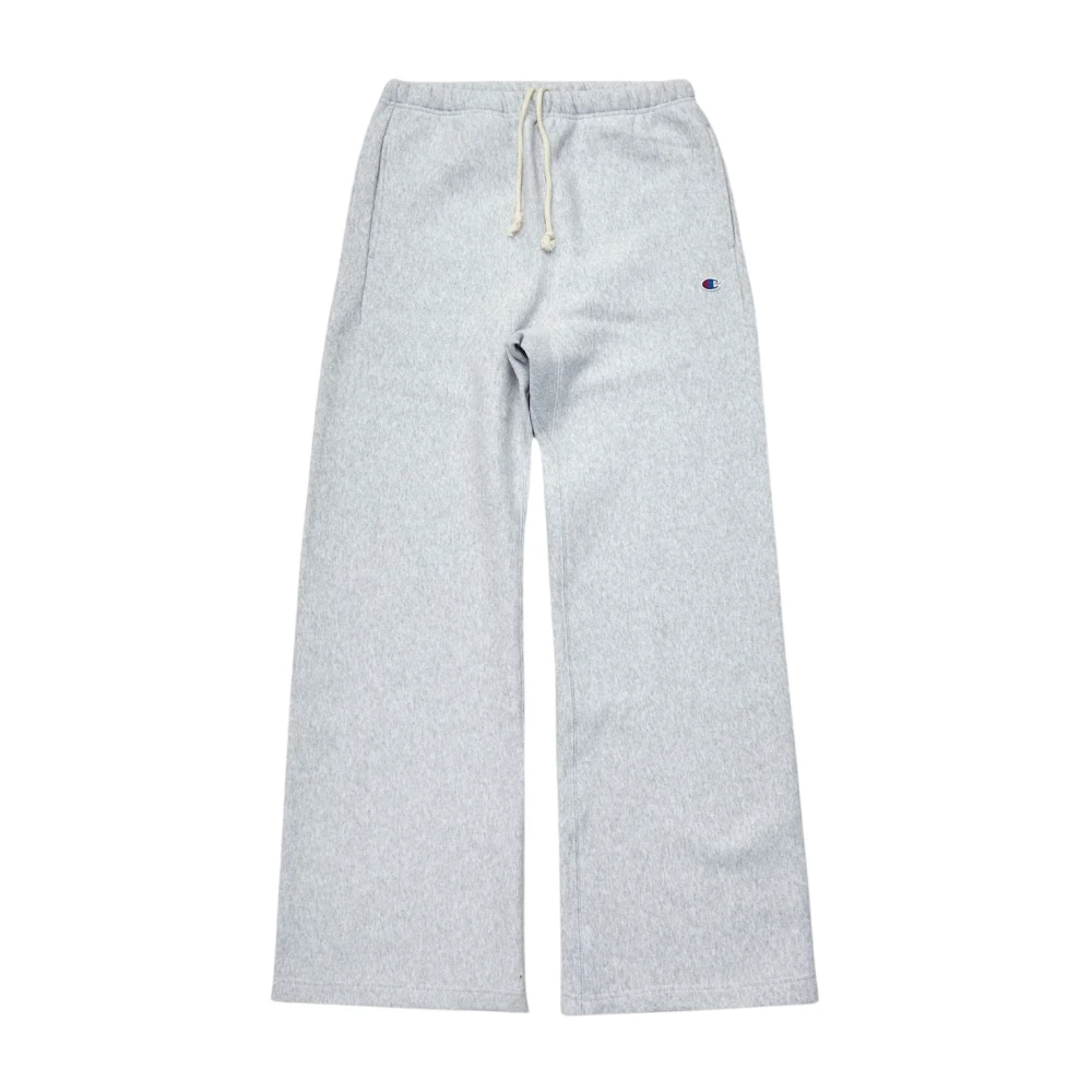 Champion Men's Gray Wide Trousers,, Reverse Weave Straight Hem Trousers Small