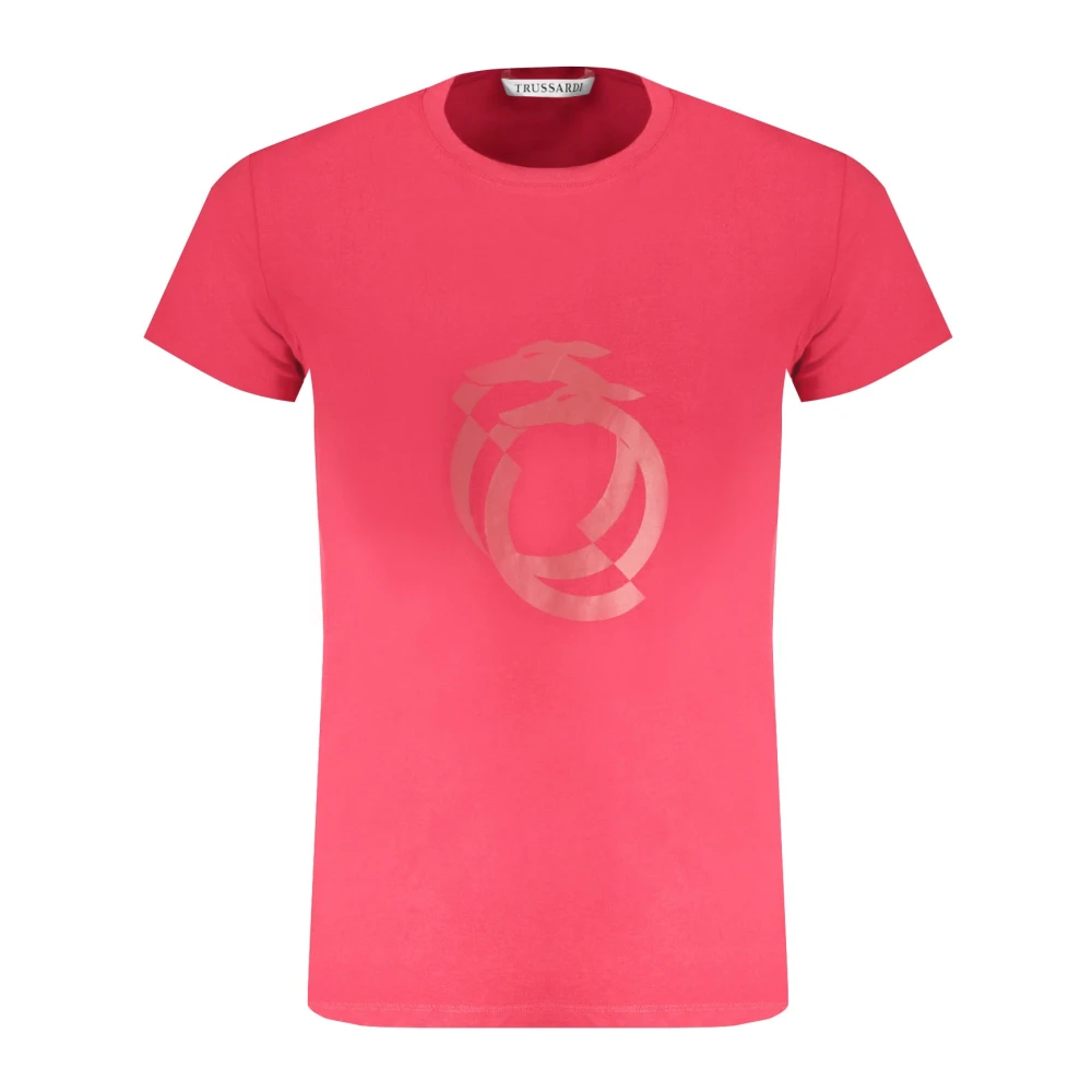 Trussardi Rode Heren T-shirt met Korte Mouwen Red Heren