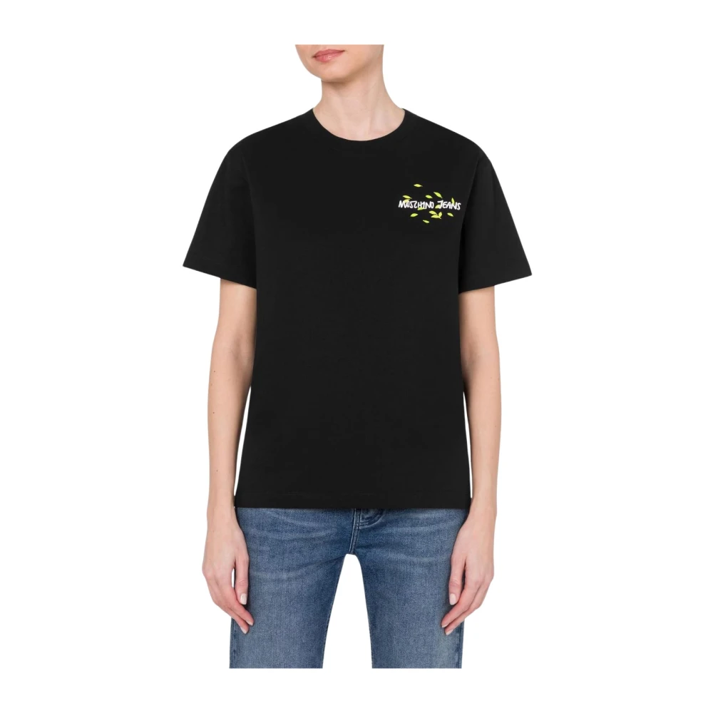 Moschino Zwarte korte mouwen regular fit T-shirt Black Dames