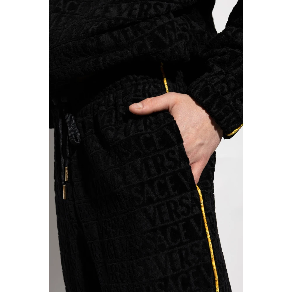 Versace Broek met logo Black Unisex