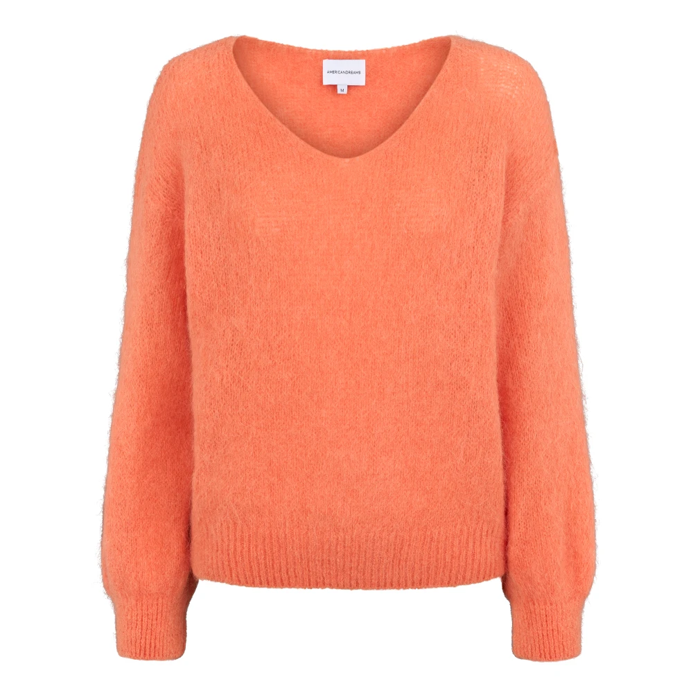 American Dreams Luxe Alpaca Wol Trui Orange Dames