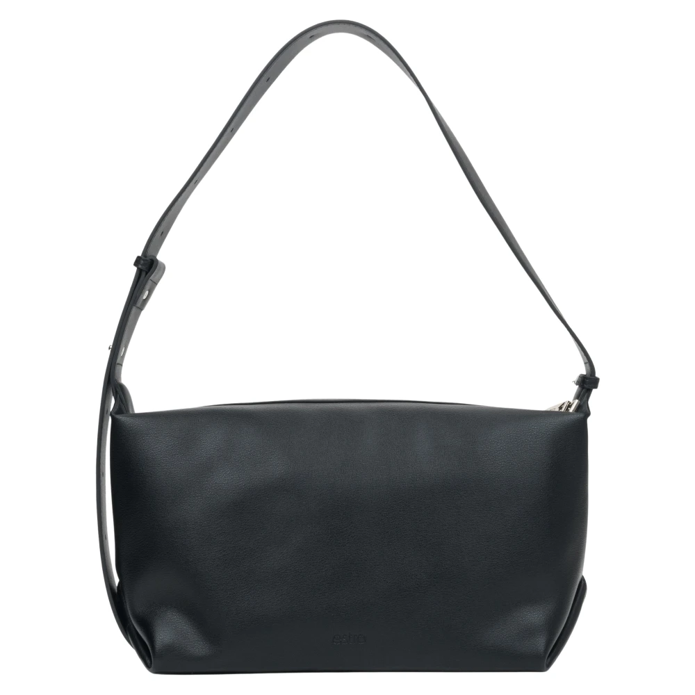 Estro Women's Black Compact Messenger Bag - Shoulder Bags - One Size - Bags