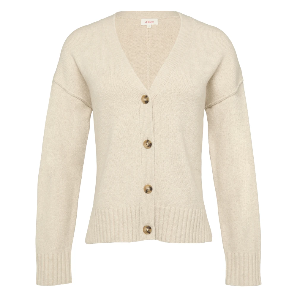 S.Oliver Stijlvolle Vest met Decoratieve Naden Beige Dames